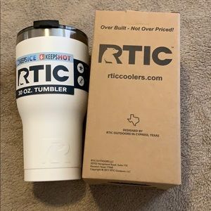 New in the box white RTIC tumbler